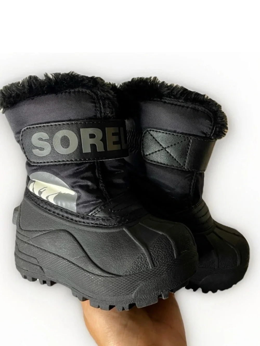 Sorel Outdoor Snow Commander Boots Sz 6 Children’s Unisex Black Winter